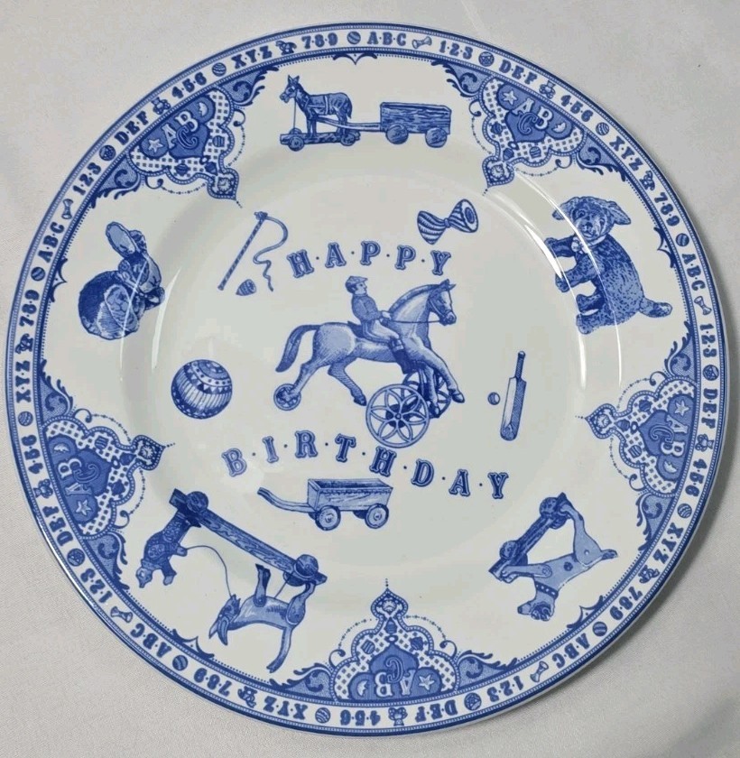 Vintage Spode Edwardian Childhood Happy Birthday Plate 8\ Vintage Spode Edwardian Childhood Happy Birthday Plate 8\