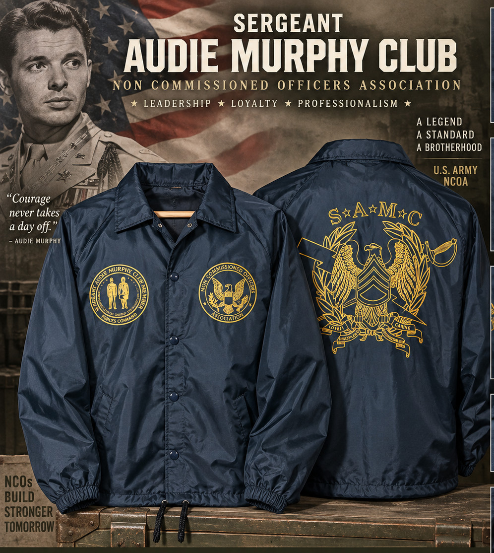Sergeant Audie Murphy Club SAMC NCOA Jacket Auburn Sportswear USA Small Rare