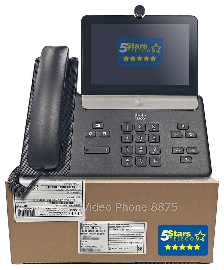 Cisco 8875 Video Phone (CP-8875-K9=) Brand New, 1 Year Warranty