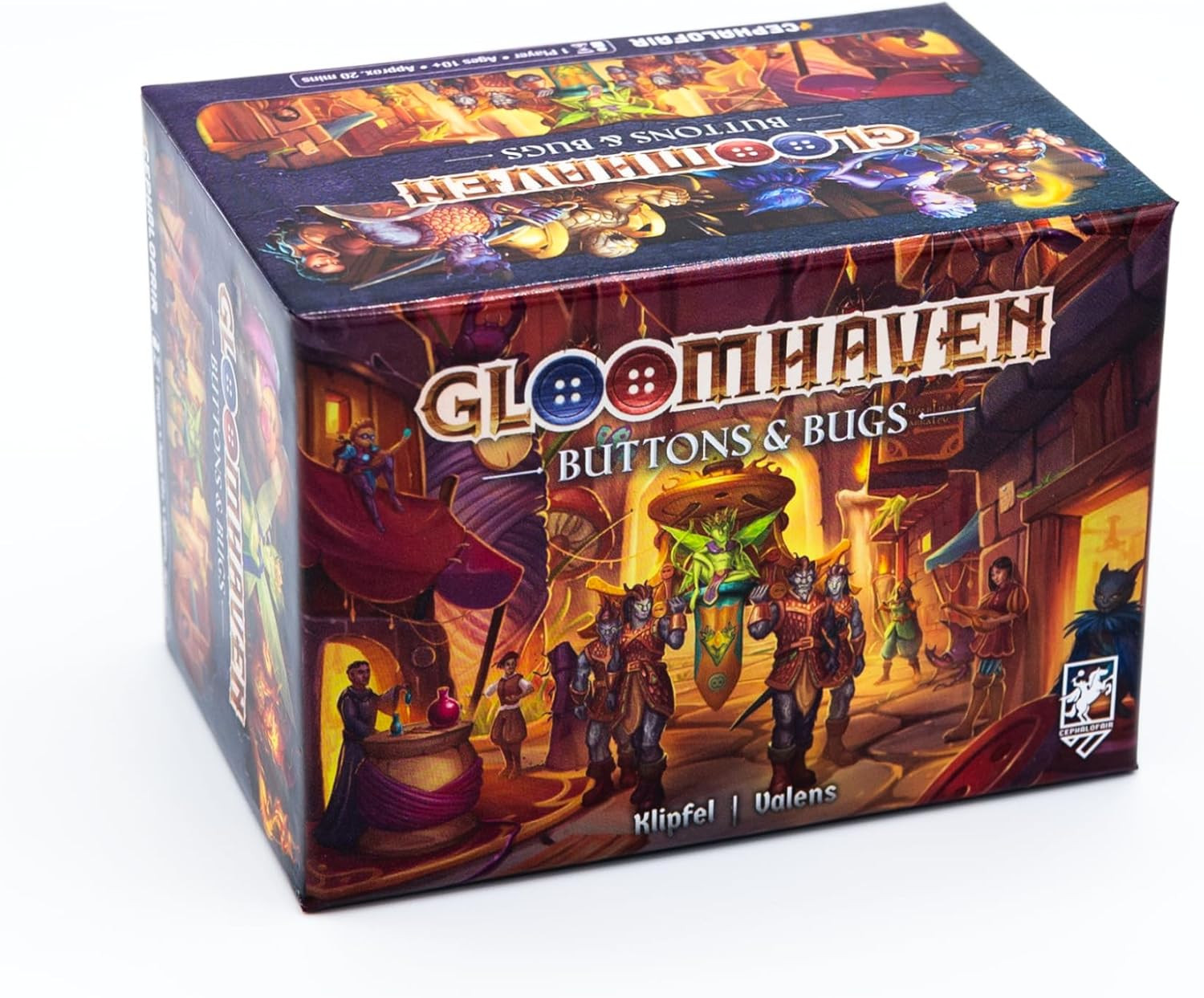 Cephalofair Games: Gloomhaven: Buttons & Bugs - A Solo Play Game W/Playstyle Sim