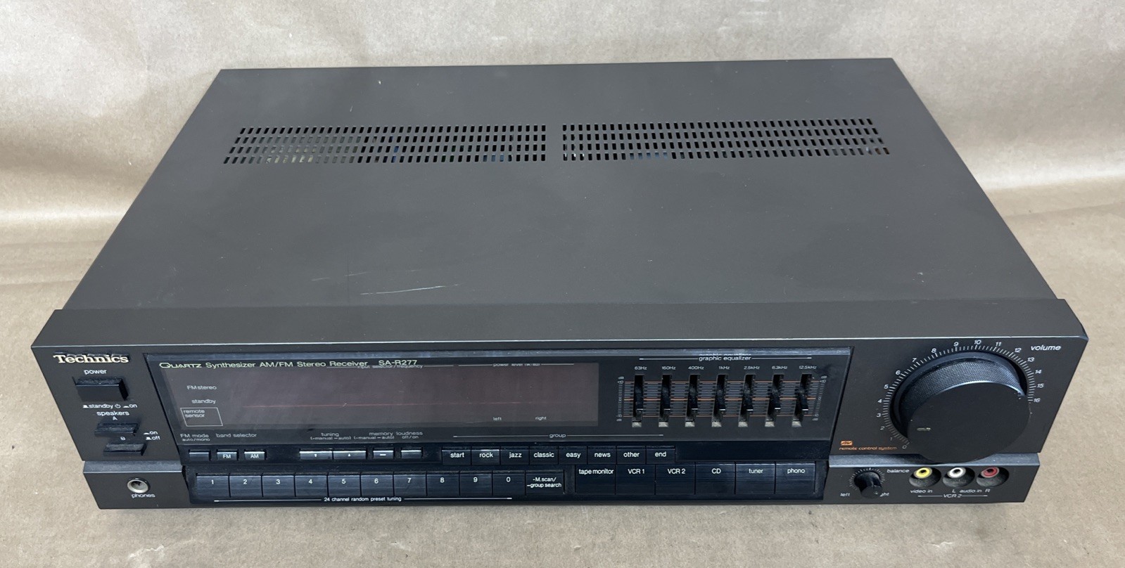 Technics SA-R277 Quarts Synthesizer AM/FM Stereo Receiver Tested Good Condition Technics SA-R277 Quarts Synthesizer AM/FM Stereo Receiver Tested Good Condition