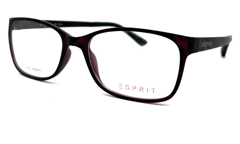 NEW ESPRIT ET17444 514 BLACK PURPLE AUTHENTIC EYEGLASSES 52-17-145