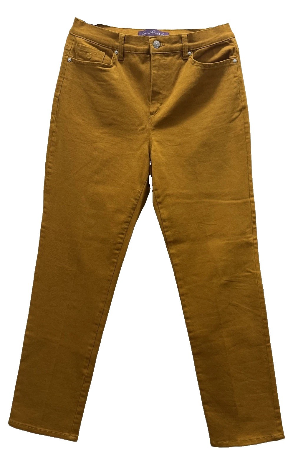 Gloria Vanderbilt Women\'s Golden Brown Twill Straight Leg Stretch Pants 31”