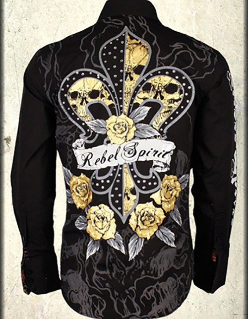 REBEL SPIRIT shirt for men LSW100480 New S, M,