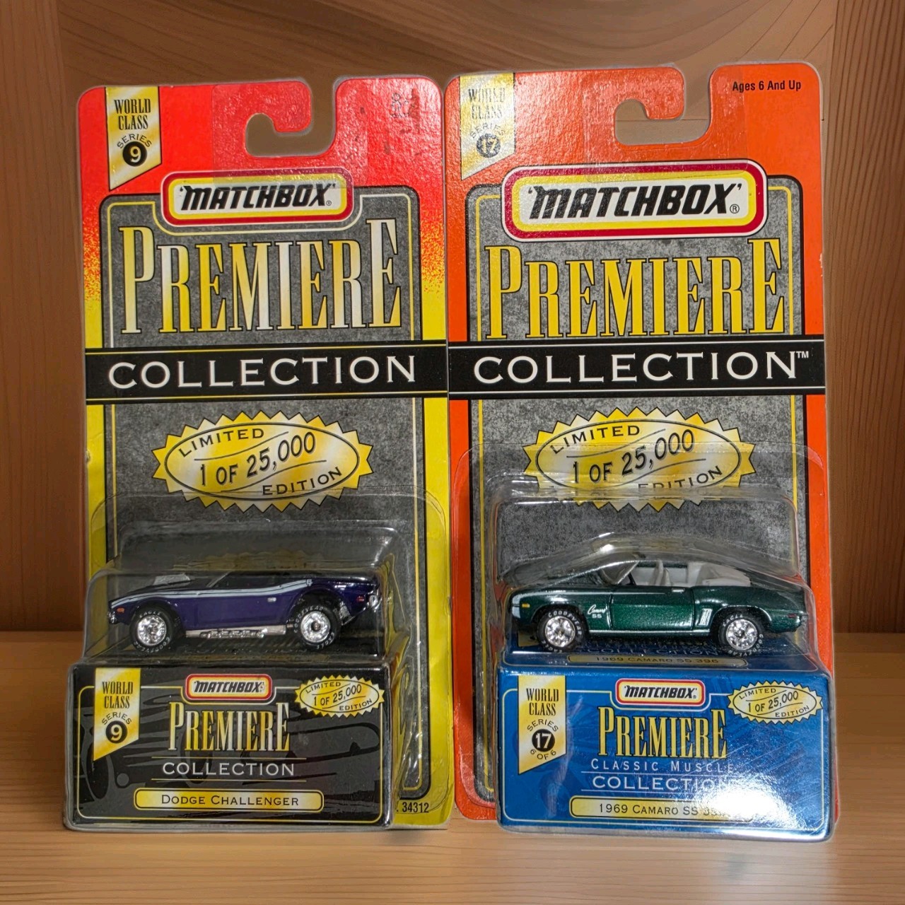 Matchbox Premiere Collection Muscle Car Lot Dodge Challenger 69 Camaro SS New