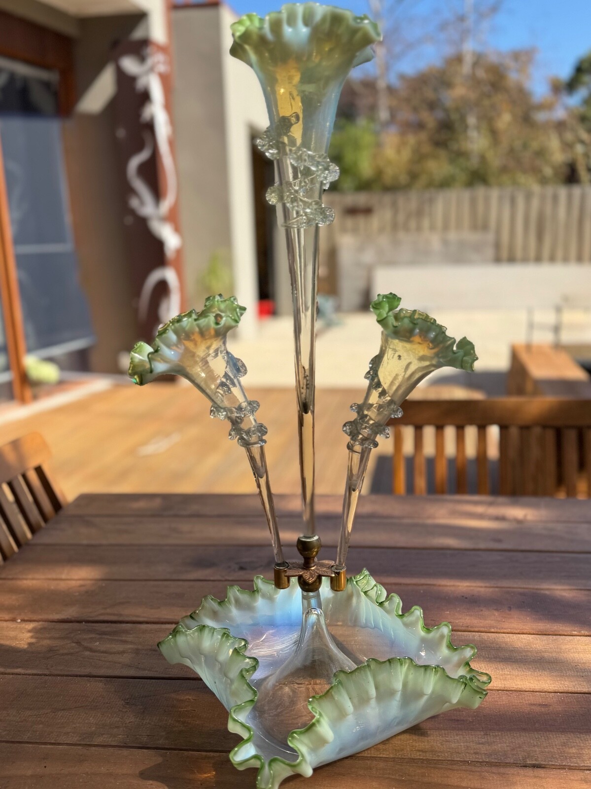 v Murano Glass epergne from Italy 1950s, in good CONDITIONS