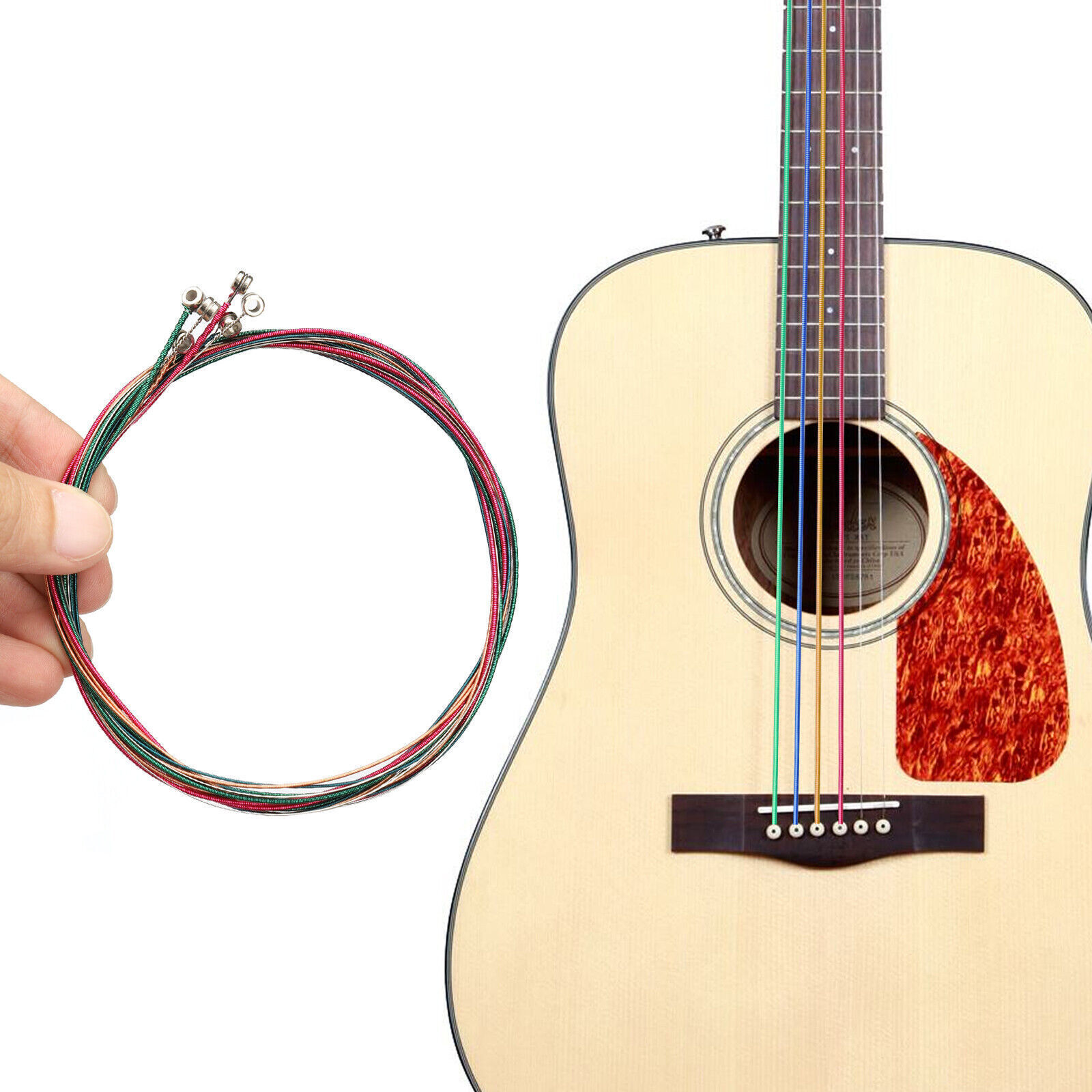 3 Sets of 6 Guitar Strings Replacement Steel String for Electric Acoustic Guitar