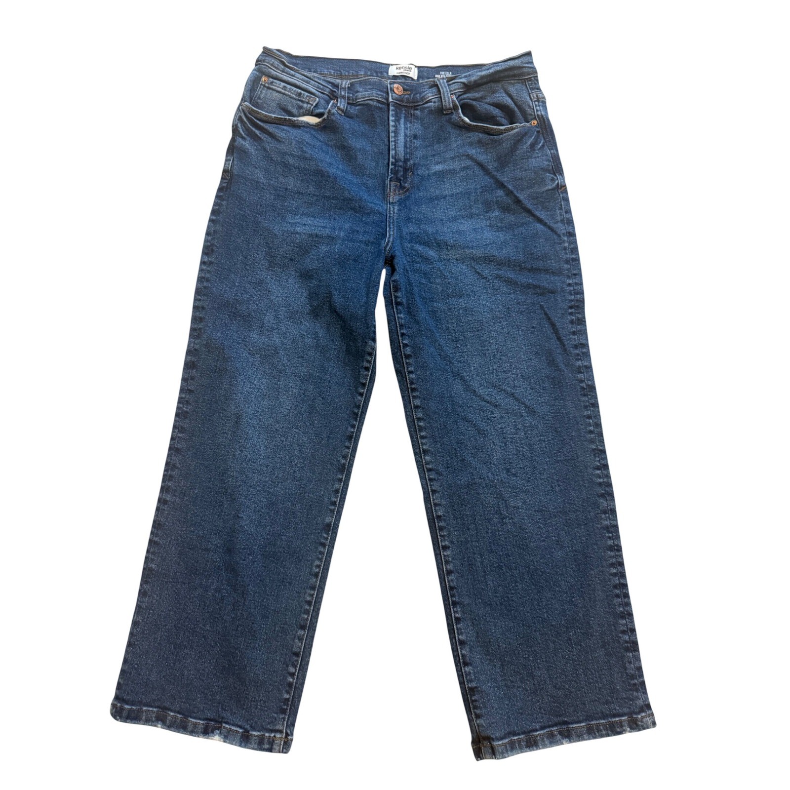Kensie Jeans The Ella Women 14/32 Blue Excellent High Rise Straight Vintage Luxe
