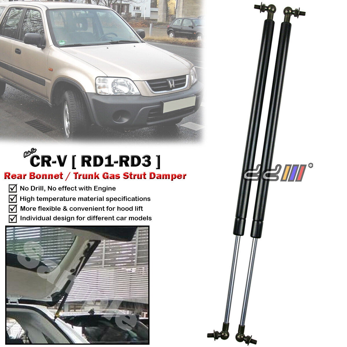 Rear Trunk Lift Support Strut Damper Fit For Honda CR-V CRV RD1 RD2 RD3 1995-01