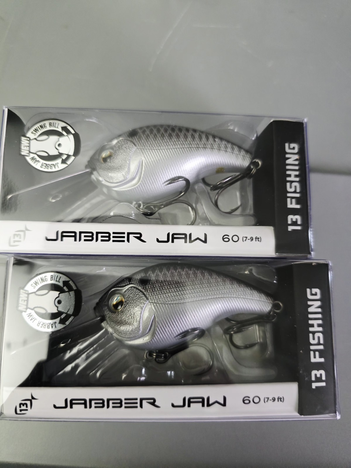 2x 13 Fishing Jabber Jaw 60 Lot in Black Back Shad, JJC60-79-81 (Discontinued) 