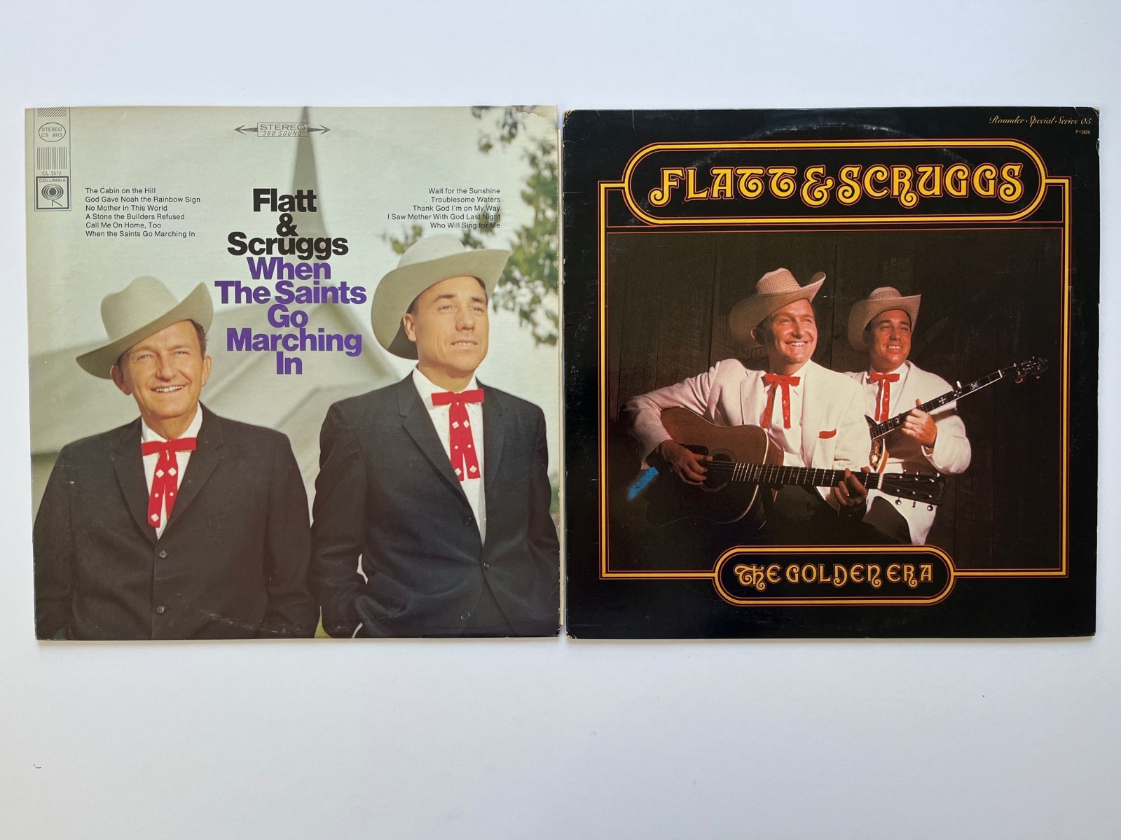 Flatt & Scruggs – When The Saints Go Marching & The Golden Era lot of 2 records