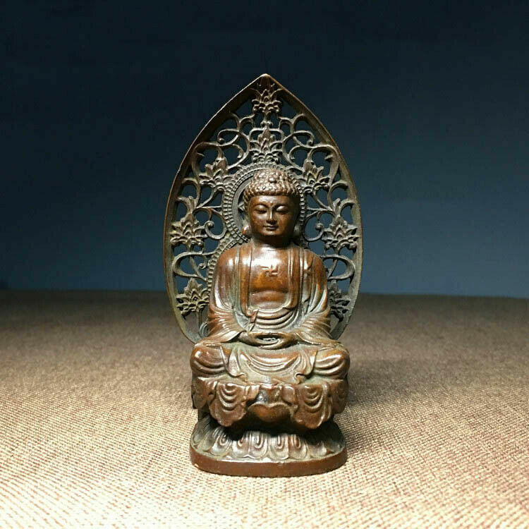Art Buddhism Antique Bronze carved Sakyamuni Amitabha Tathagata Buddha Statue Art Buddhism Antique Bronze carved Sakyamuni Amitabha Tathagata Buddha Statue