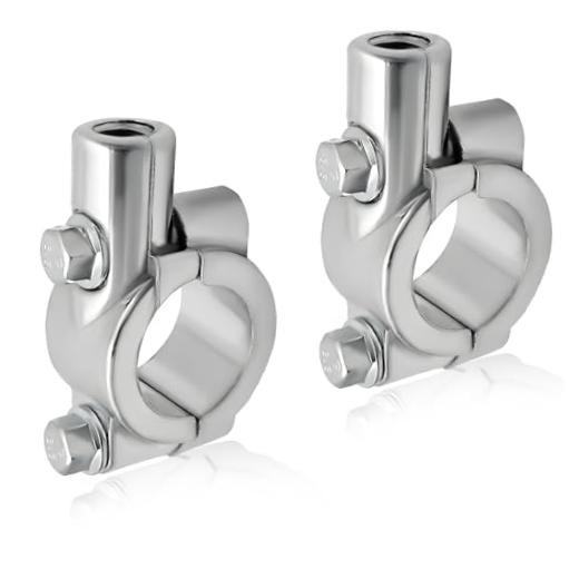 2PCS Motorcycle Handlebar Mirror Mount Holder, 7/8