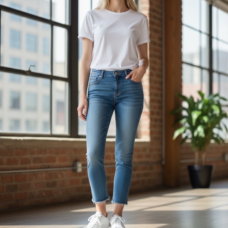 NWT Current Elliott Size 26 Cropped Straight Sawyer Raw Hem Womens Jeans