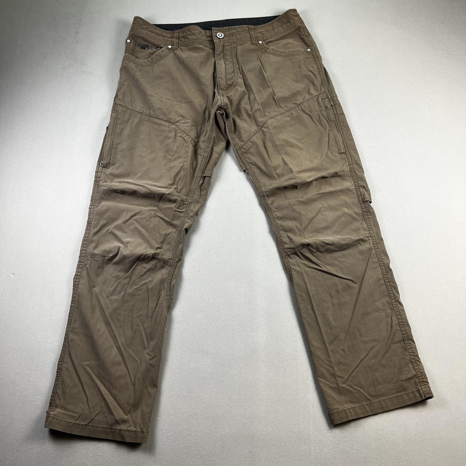 Kuhl Renegade Pants Mens 34x30 Brown Chino Straight Fit Hiking Outdoor Trail