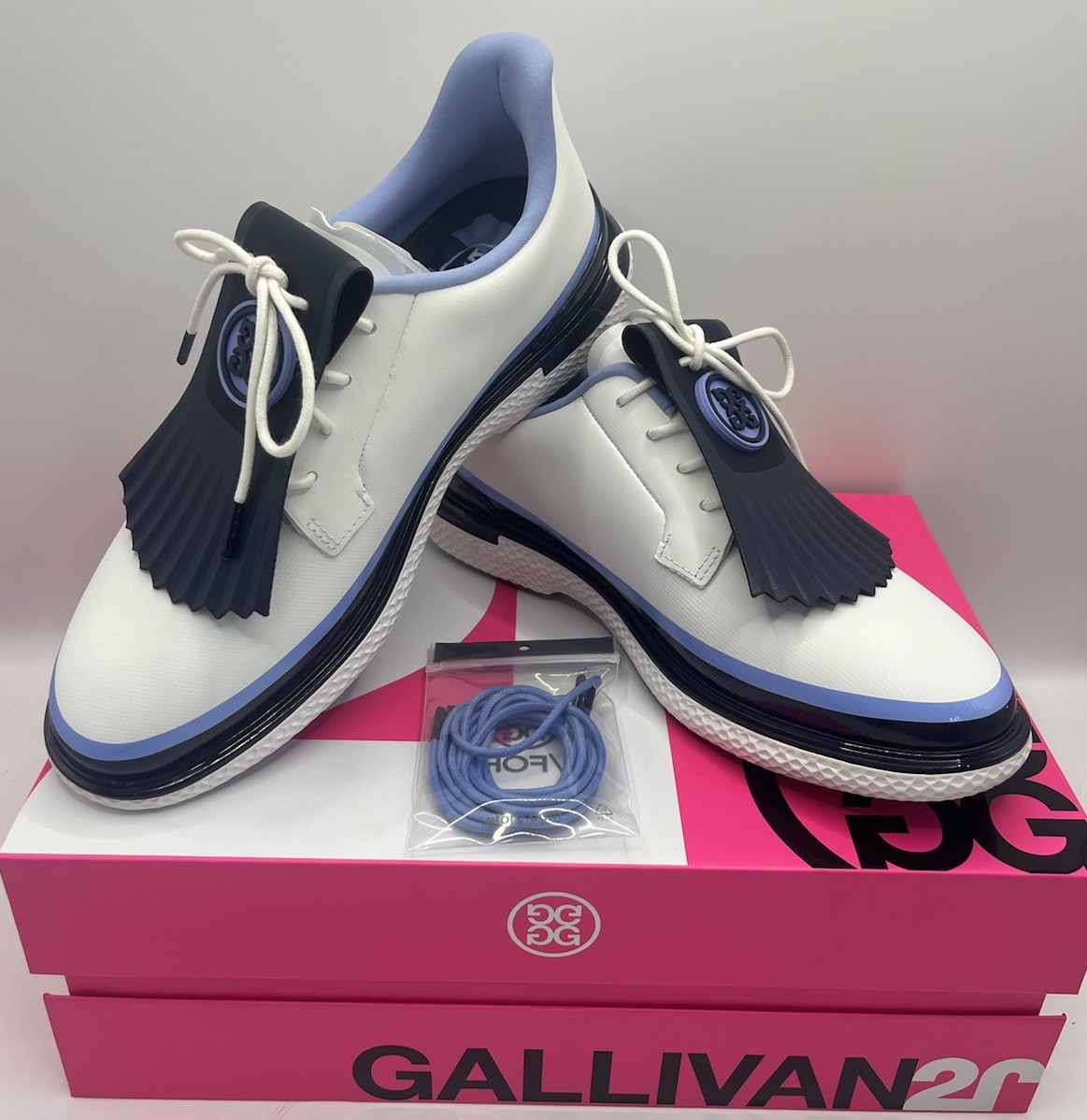 G/FORE Women\'s Gallivan2R TUXEDO STRIPE Kiltie Golf Shoes - Size 9.5 - GLF000108 G/FORE Women\'s Gallivan2R TUXEDO STRIPE Kiltie Golf Shoes - Size 9.5 - GLF000108