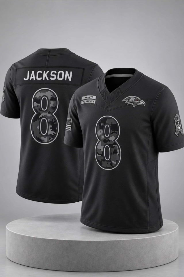 NEW Lamar Jackson Ravens 2026 Salute to Service Jersey Full Size NEW Lamar Jackson Ravens 2026 Salute to Service Jersey Full Size