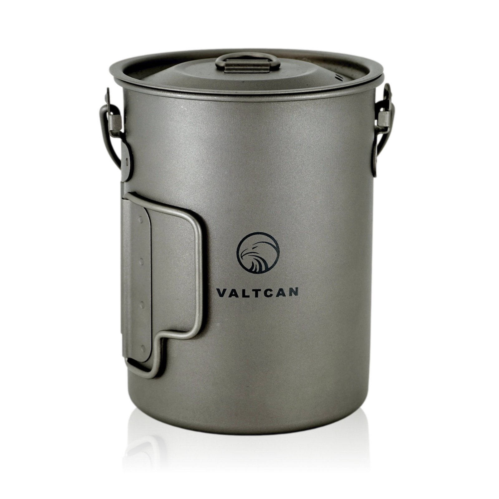 Valtcan 900ml Titanium Camping Pot with Lid 134g Backpacking Cookware