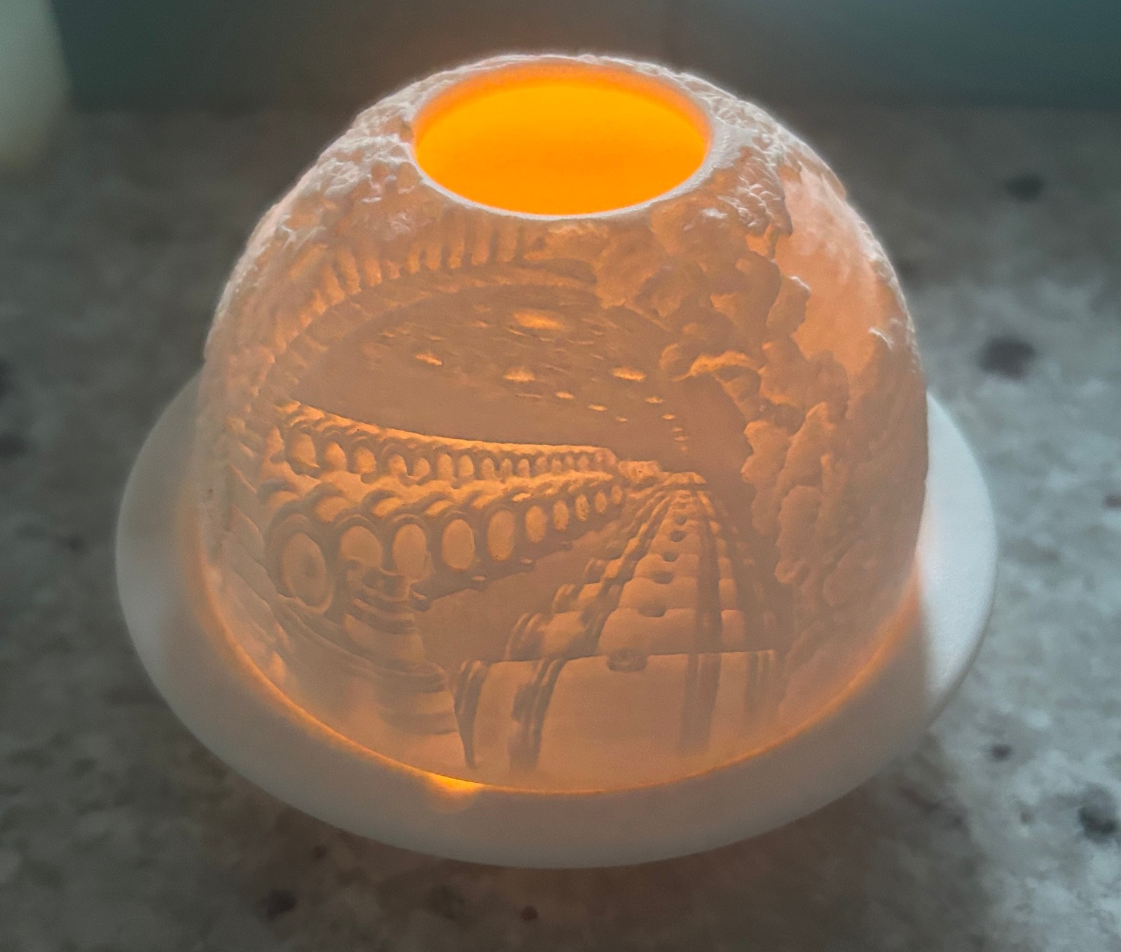 Vintage Bernardaud Limoge Porcelain Votive Tealight - Grape Harvest