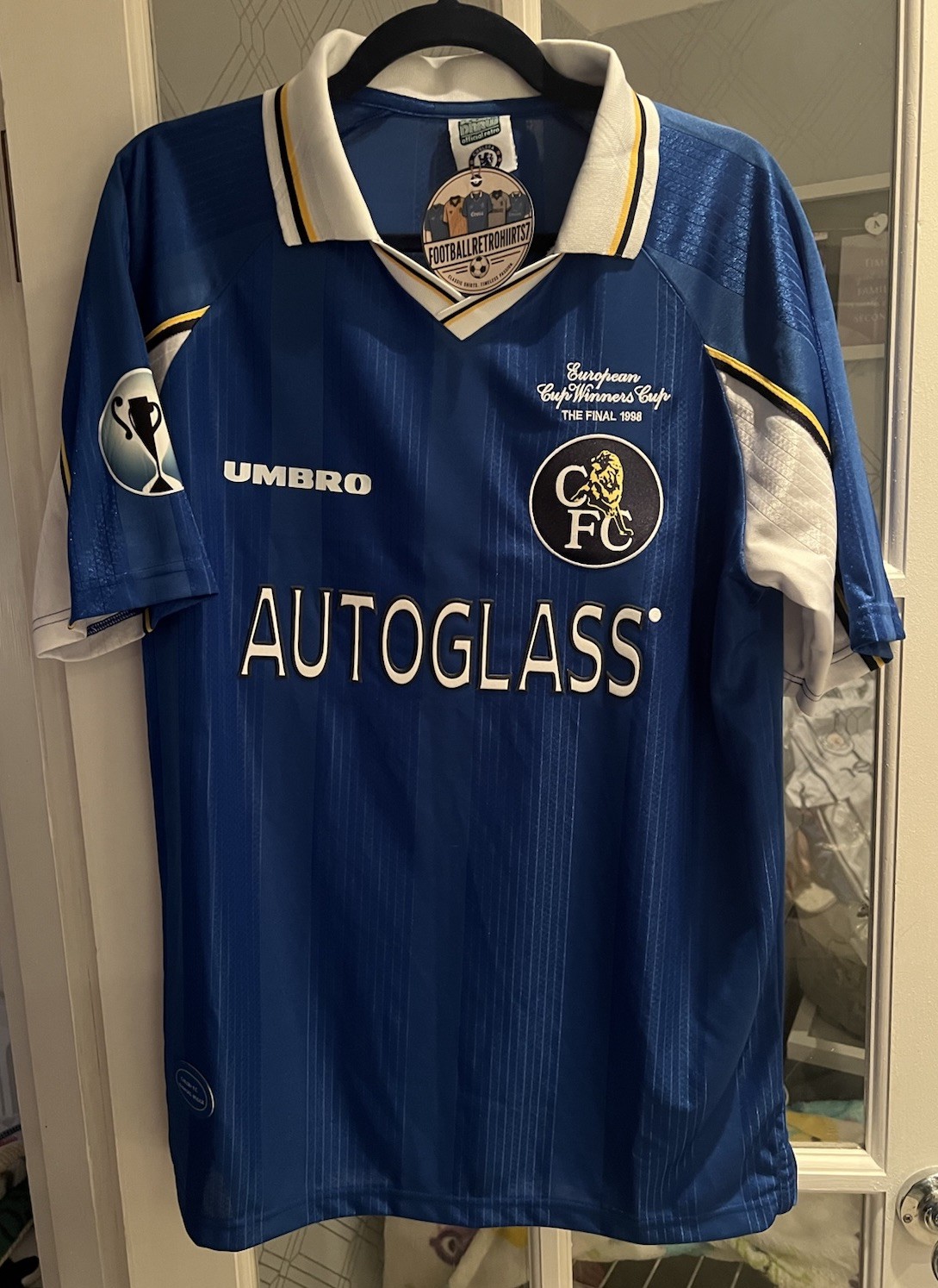 Chelsea 1998 European Cup Winners Cup Final Shirt - Large - Retro - 9 Vialli