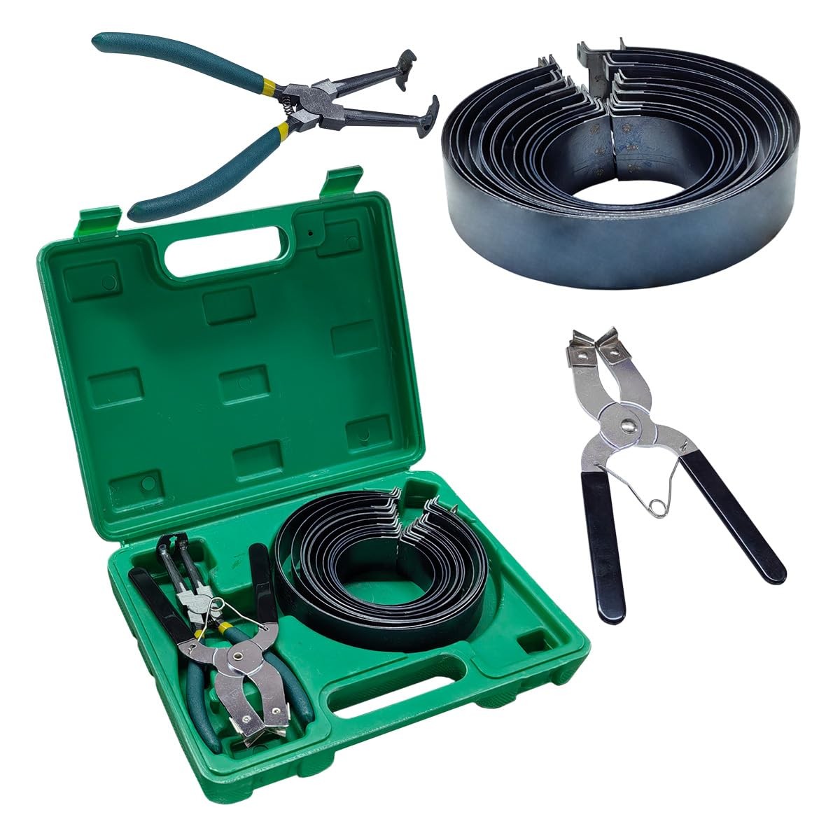 15PCS Car Engine Piston Ring Compressor Tool Kit, Adjustable Piston...