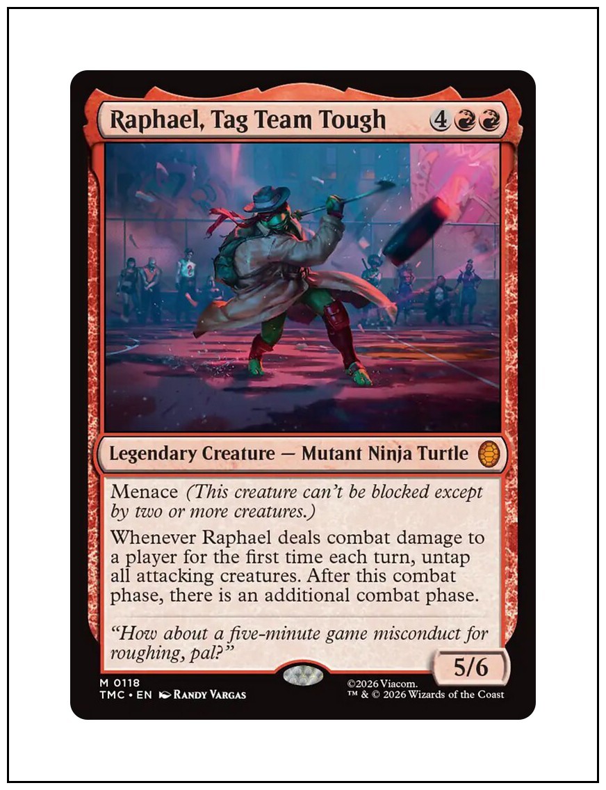 1x Raphael, Tag Team Tough, TMNT Commander, Magic MTG NM