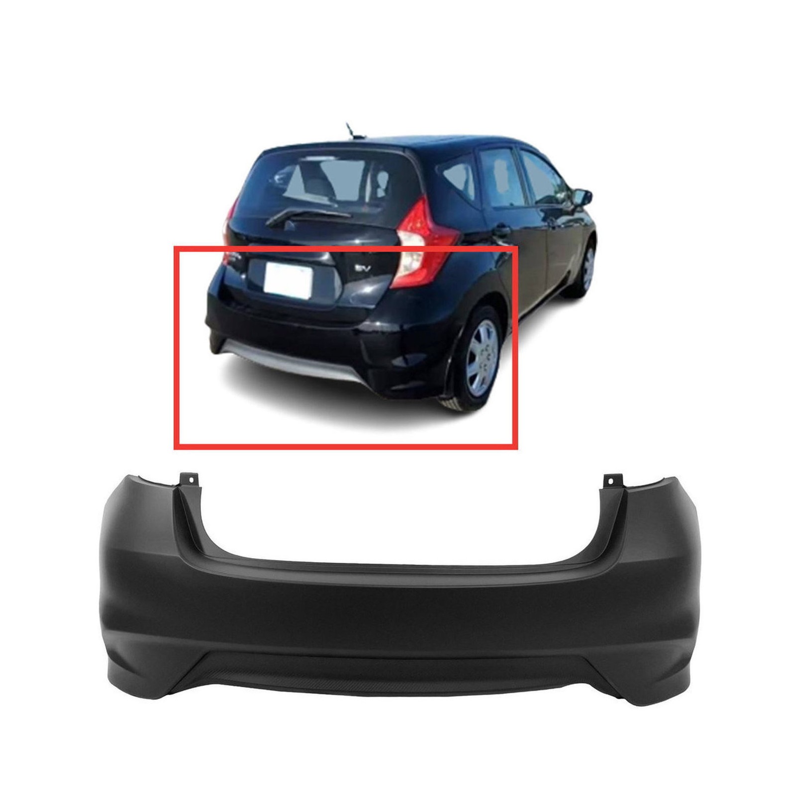 2015-2017 Nissan Versa Note S SL SR SV Rear Bumper Cover NI1100296 HEM229MB0J