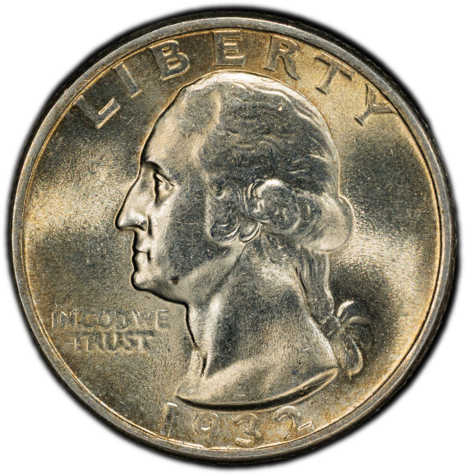 1932-P PCGS MS62 Washington Quarter | Attractive Toning | 40th Anniversary Label