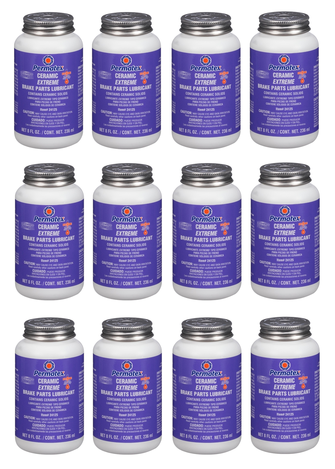 Permatex Set of 12 Ceramic Extreme Brake Parts Lubricant 8 fl. oz. -50F to 3000F