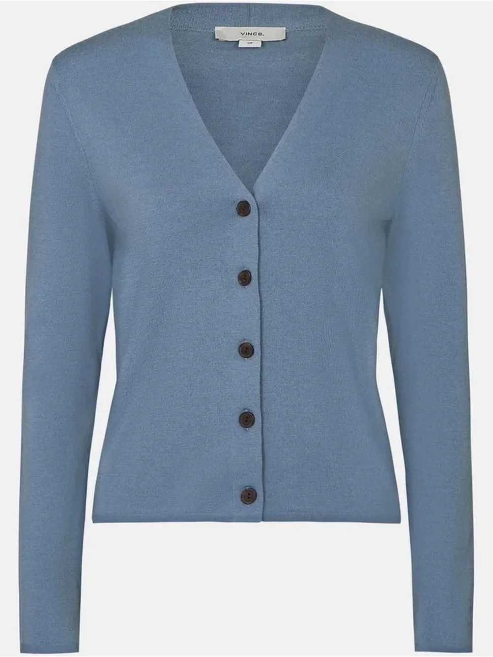 NEW, Vince Slim Button Front Wool Bend Cardigan in Blue Sz S #S7629 NEW, Vince Slim Button Front Wool Bend Cardigan in Blue Sz S #S7629