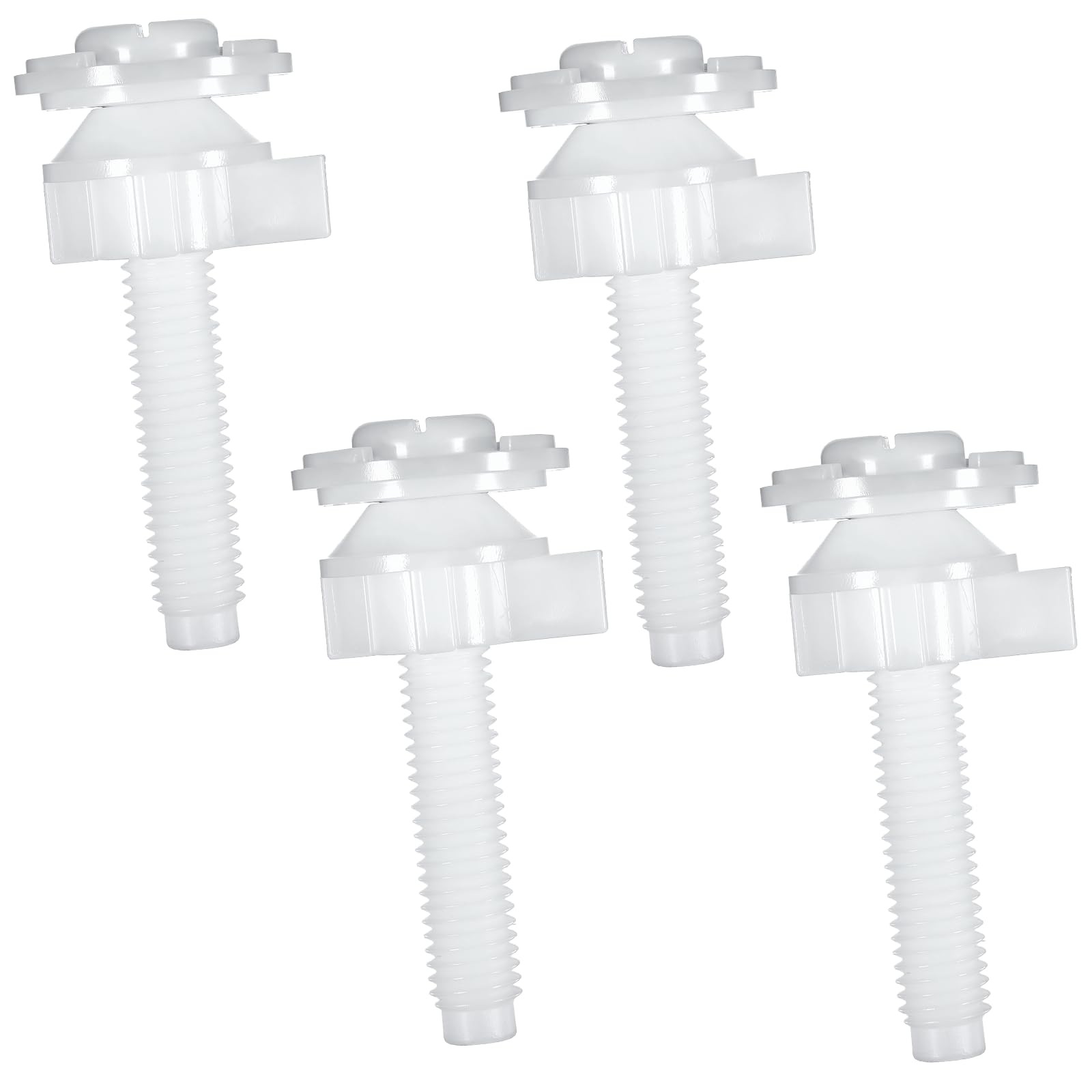 4Pcs Universal Plastic Toilet Seat Screws Replacement Kit Bolts Hinge Bolt Sc...