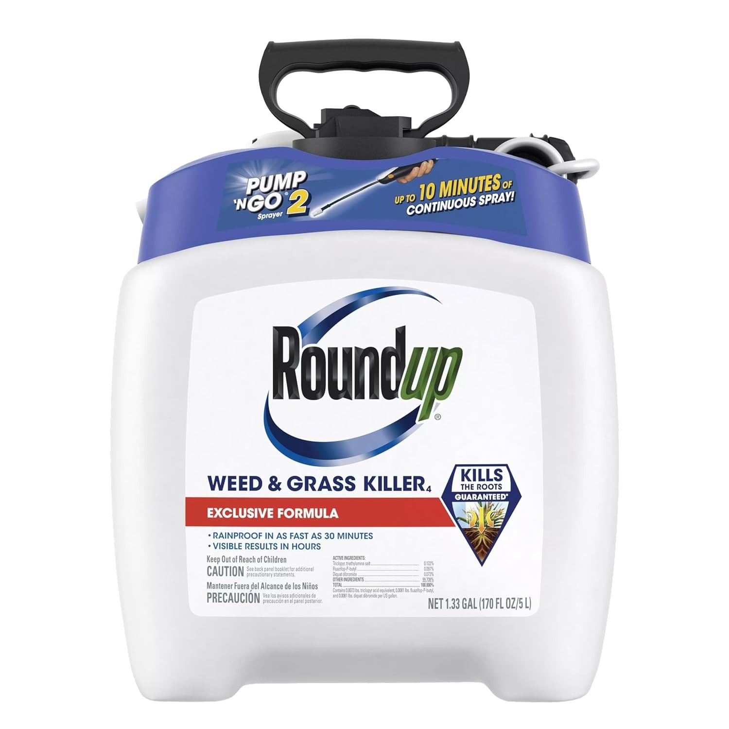 Roundup Weed & Grass Killer₄ 1.33 Gal with Pump \'N Go 2 Sprayer