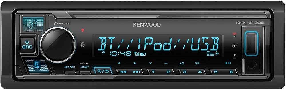 Kenwood KMM-BT328 Bluetooth USB AUX single DIN Media Car Stereo Receiver (No CD) Kenwood KMM-BT328 Bluetooth USB AUX single DIN Media Car Stereo Receiver (No CD)
