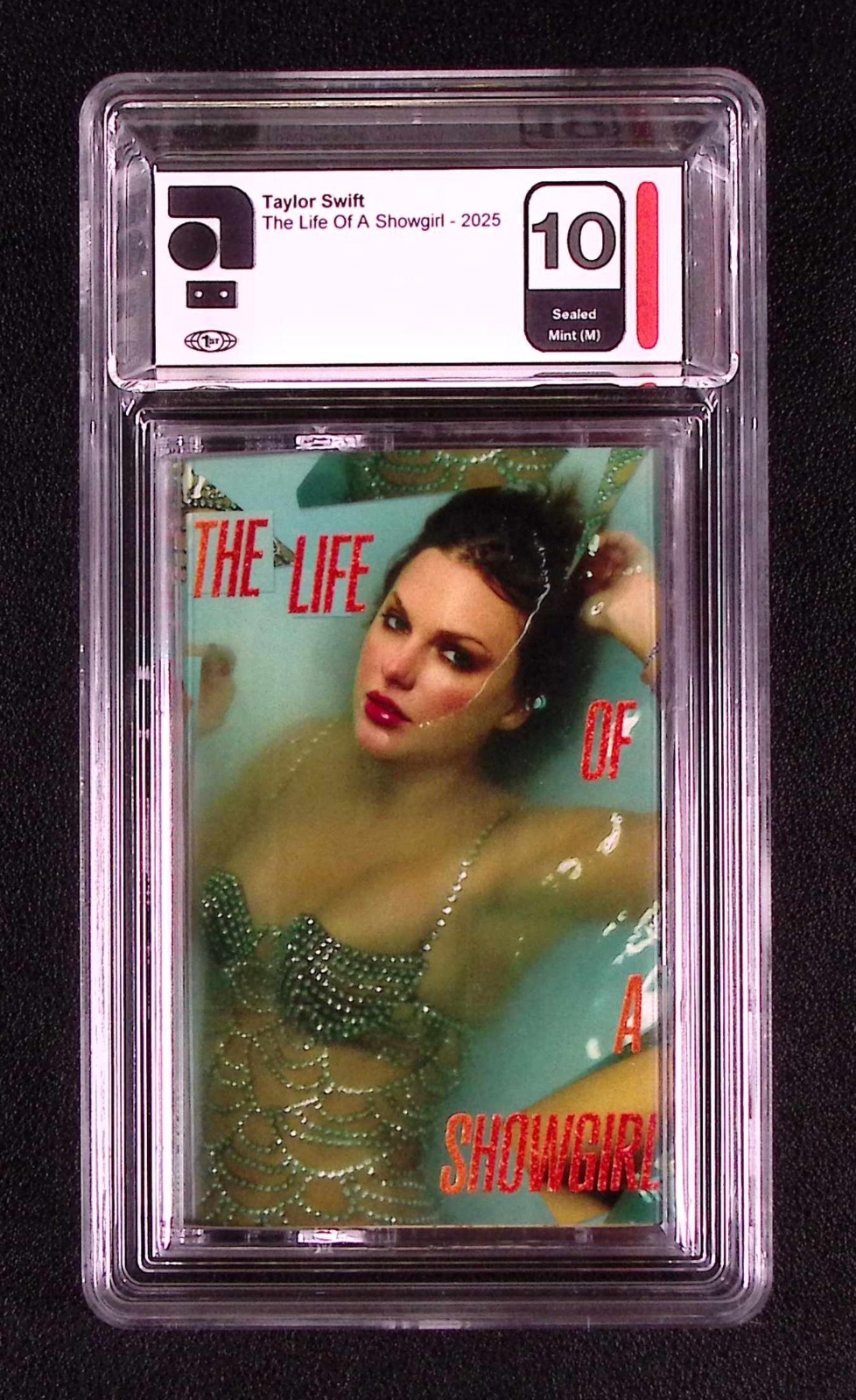 Taylor Swift The Life of a Showgirl AMG 10 Graded CASSETTE folklore evermore red