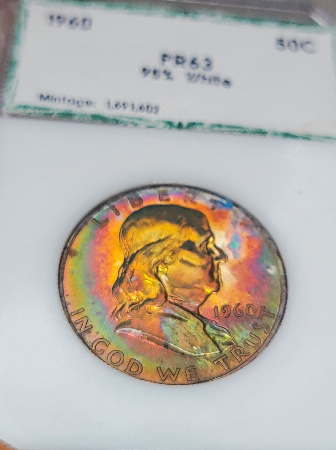 1963 FRANKLIN HALF DOLLAR PR63 SUPERB PROOF++ 1963 FRANKLIN HALF DOLLAR PR63 SUPERB PROOF++