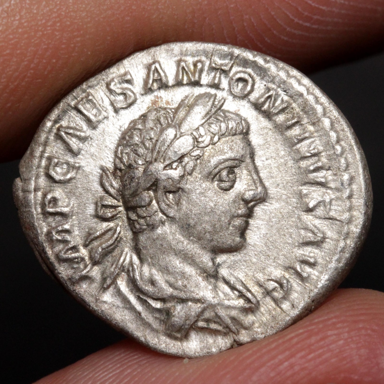 Elagabalus Denarius Ancient Roman Empire Silver Coin 218AD Choice VF Fides