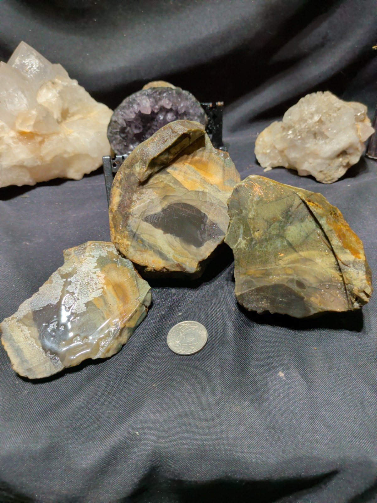 Orbicular Jasper Specimens Roughly Cut Set of 3 (/Total weight 2lbs 9oz) Orbicular Jasper Specimens Roughly Cut Set of 3 (/Total weight 2lbs 9oz)