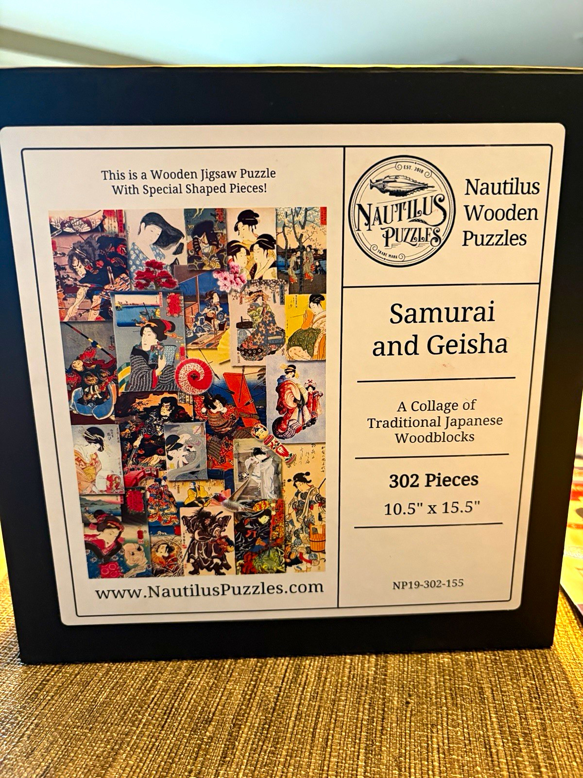 Nautilus Wooden Jigsaw Puzzle Samurai & Geisha 302 pieces