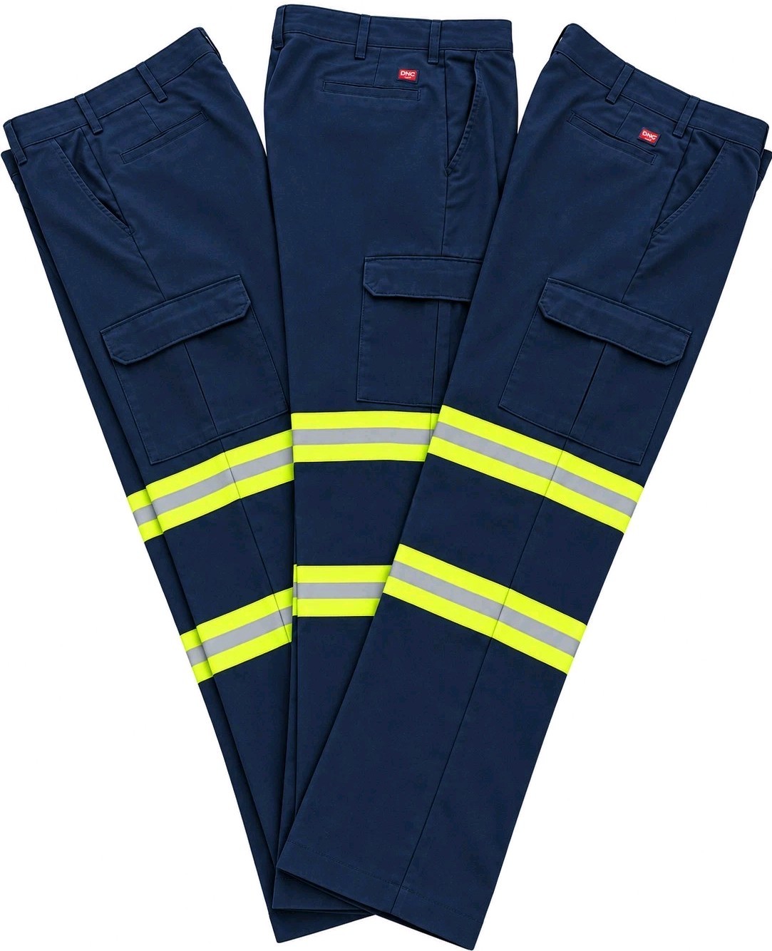 Men\'s Hi Vis Work Pants Reflective Cargo Safety Navy Pre-Owned Multiple Sizes