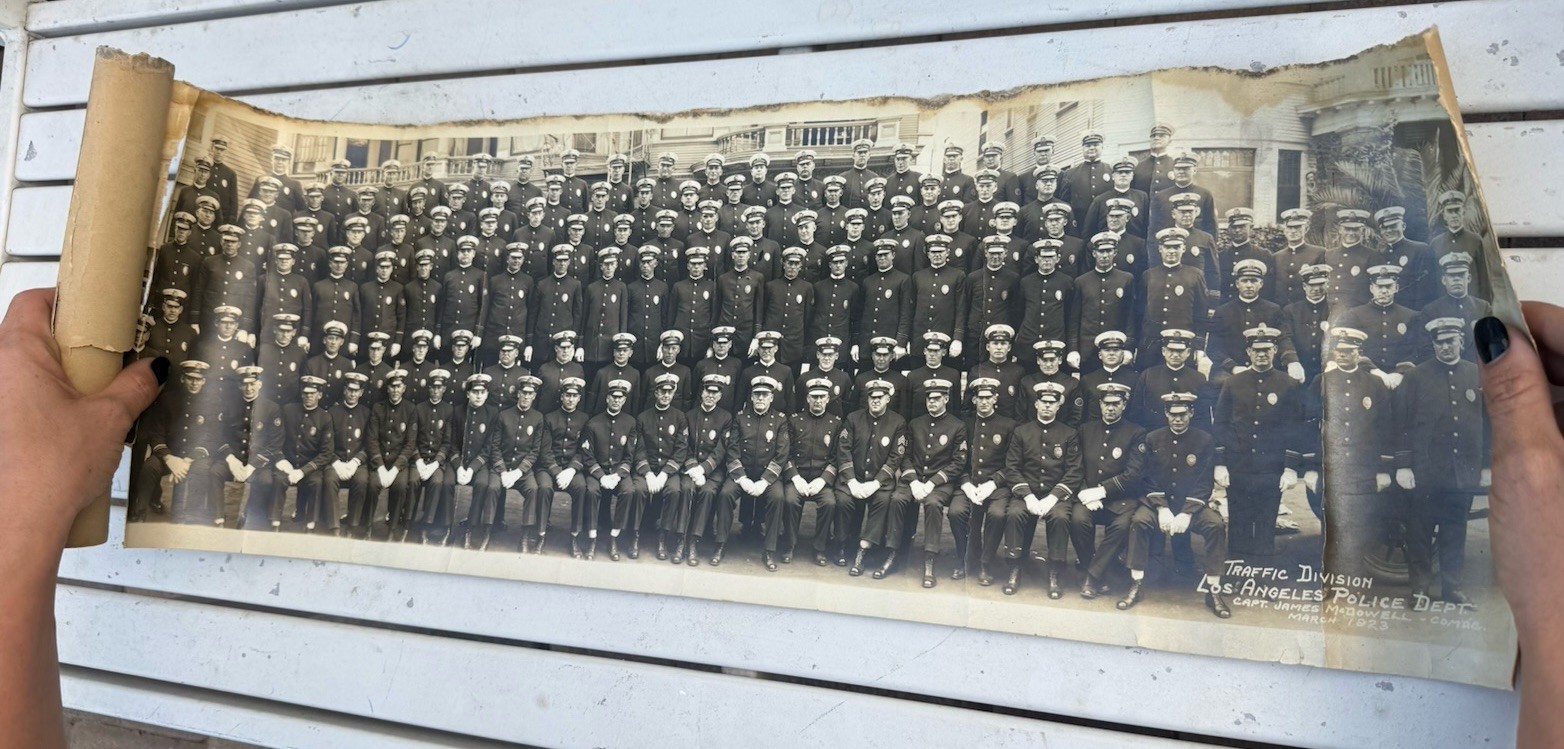 Rare Antique 1923 LAPD Traffic Division Photo James McDowell Original