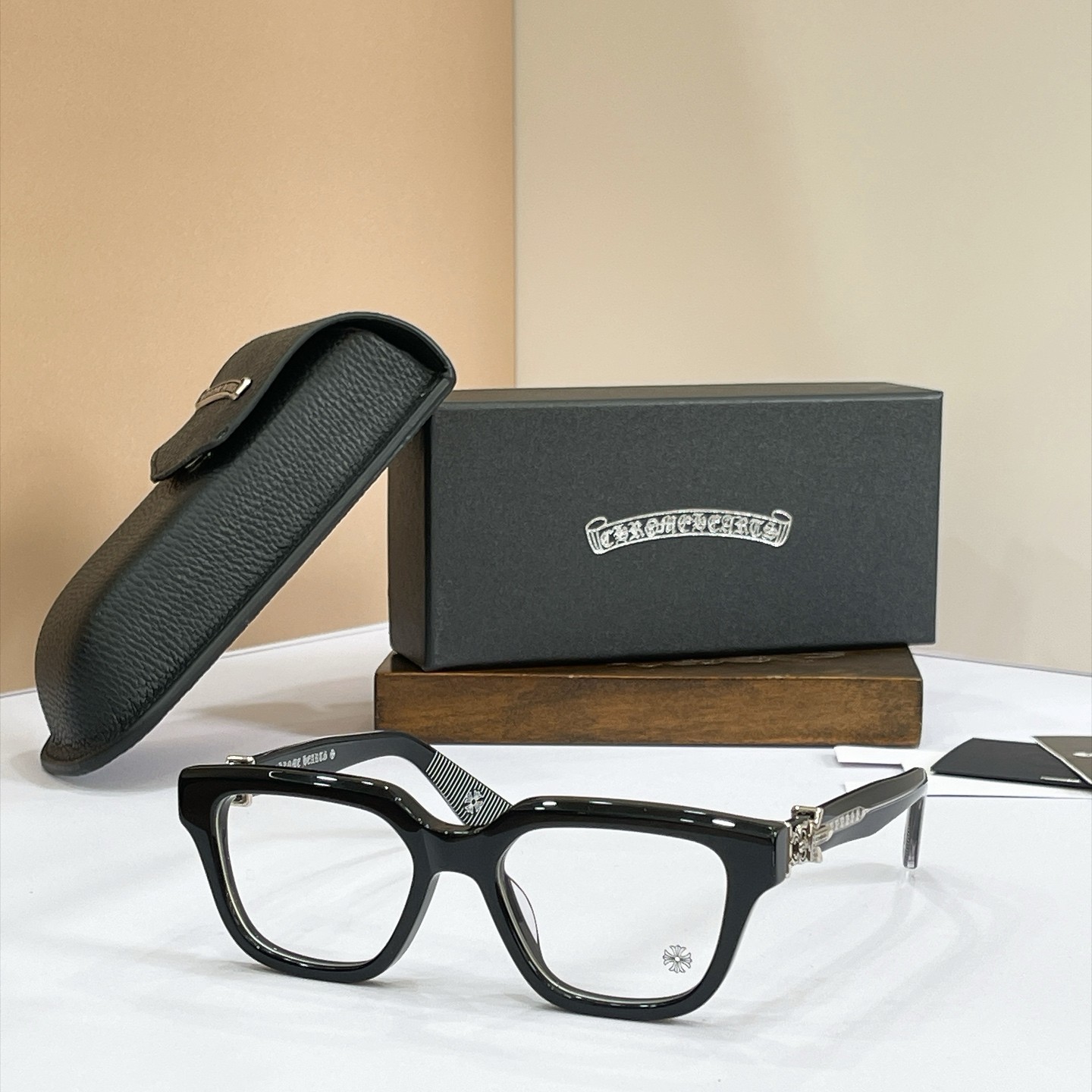Chrome Hearts VAGILLIONAIRE II Square Eyeglasses Acetate Frame 54-19-152 Chrome Hearts VAGILLIONAIRE II Square Eyeglasses Acetate Frame 54-19-152