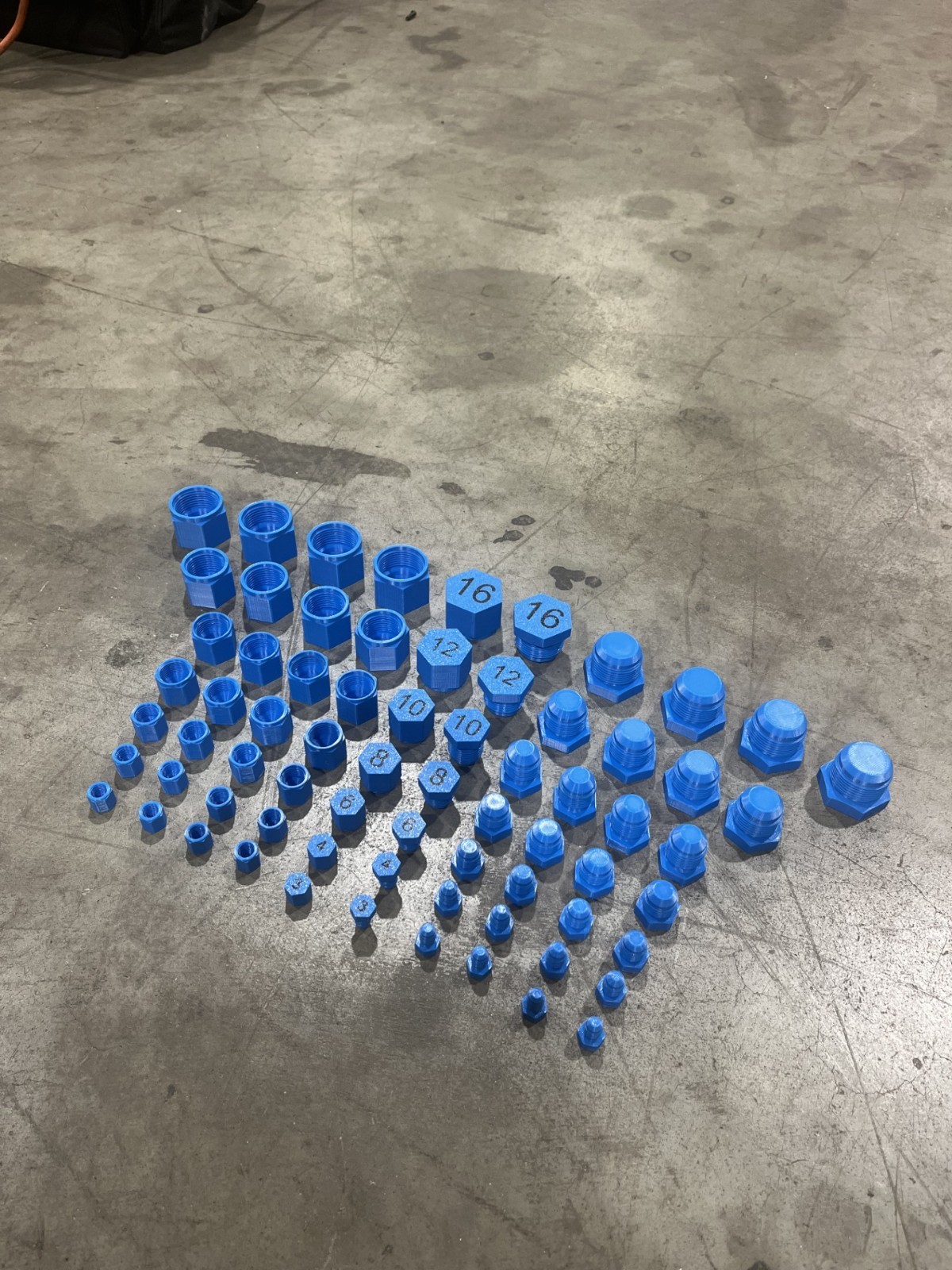 AN3 to AN16 Fitting dust cap set 70 piece