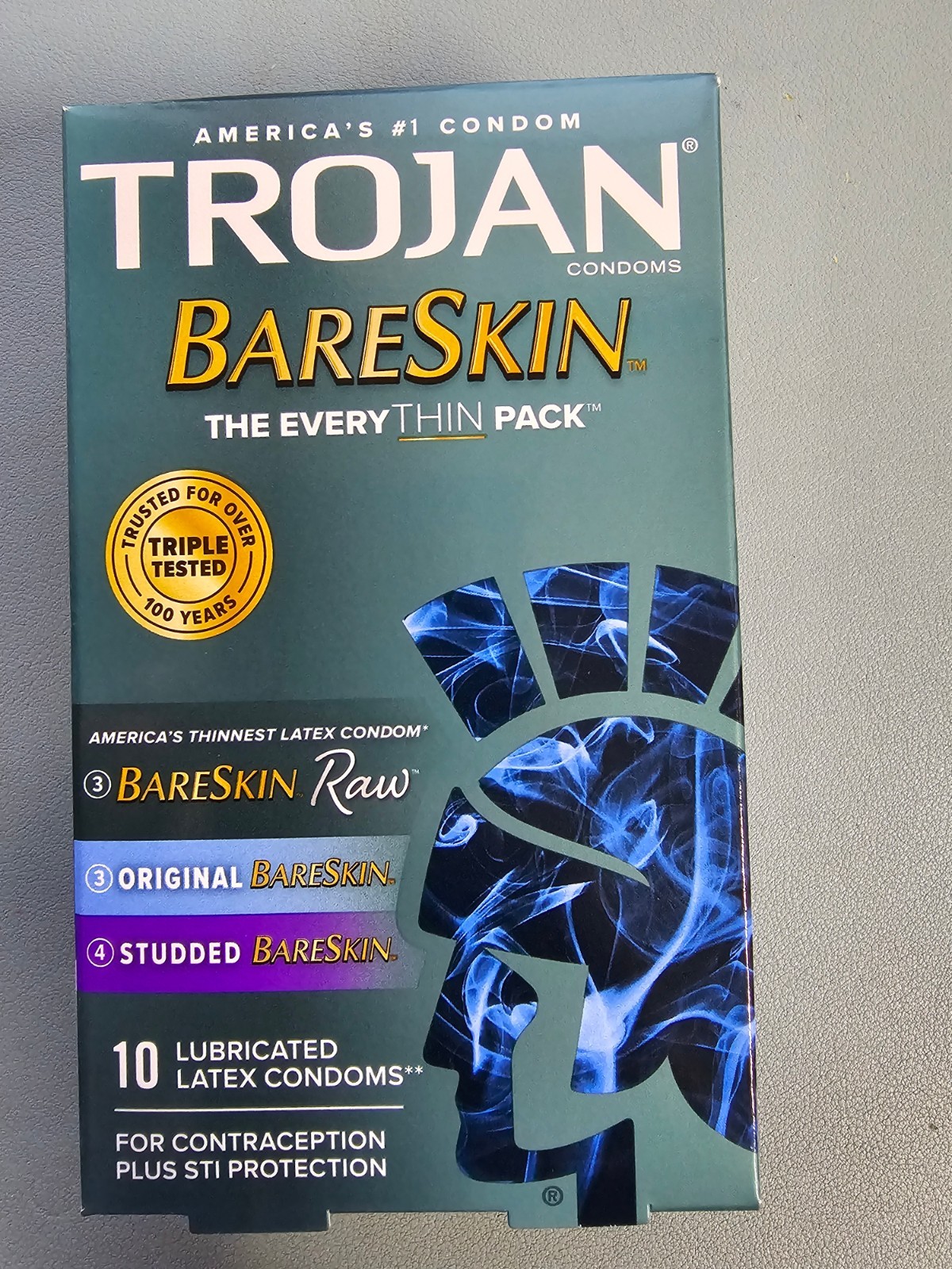 Trojan Bareskin Raw, Original, & Studded Lubricated Latex Male Condoms - 10 Pack Trojan Bareskin Raw, Original, & Studded Lubricated Latex Male Condoms - 10 Pack