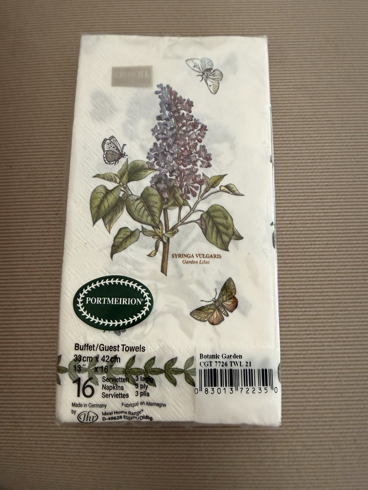 PORTMEIRION BOTANIC GARDEN PAPER BUFFET GUEST TOWELS NWT