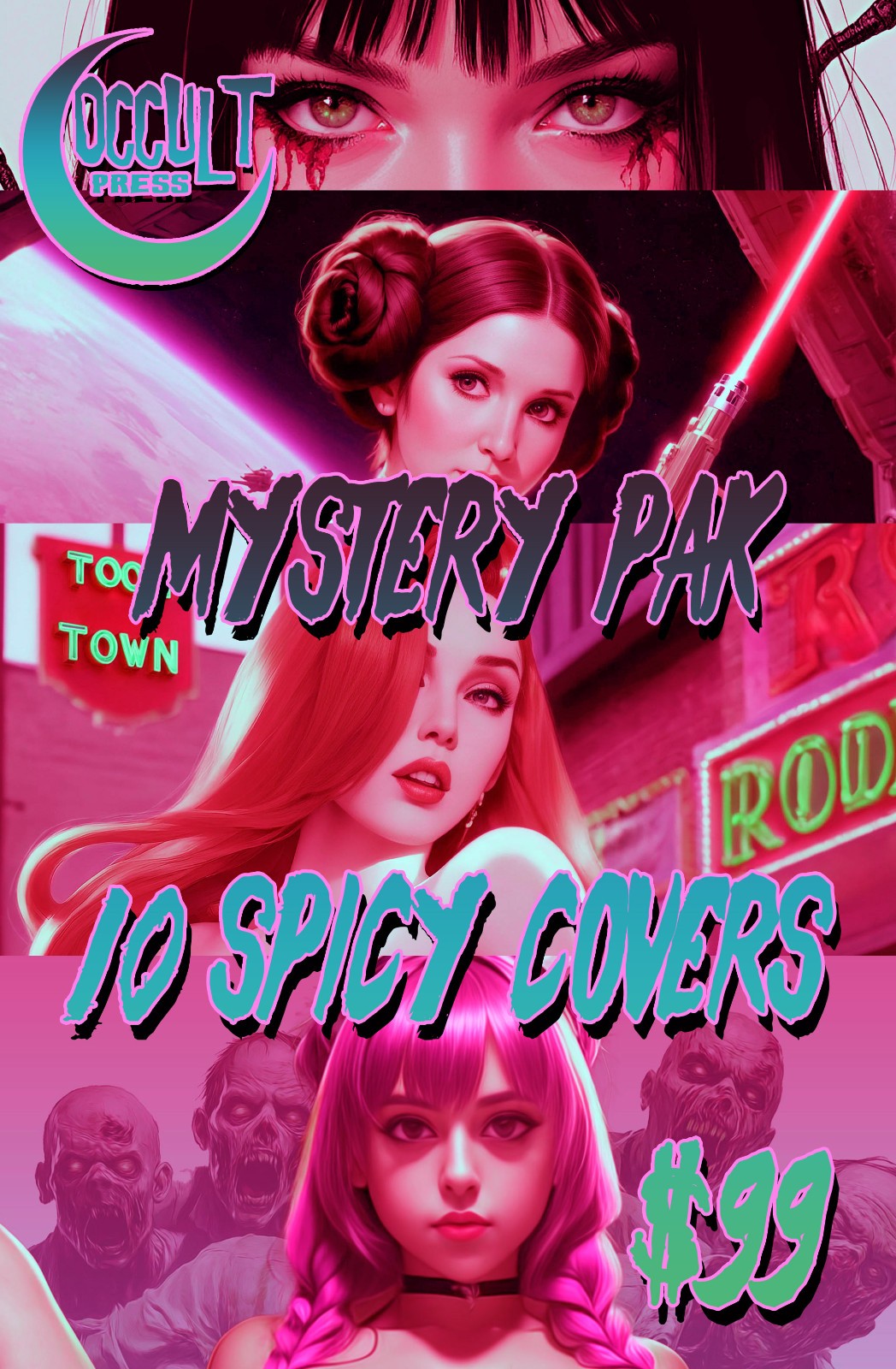OCCULT PRESS SPICY MYSTERY 10-PAK-MICRO PRINT RUNS-10 OUT OF PRINT COMICS