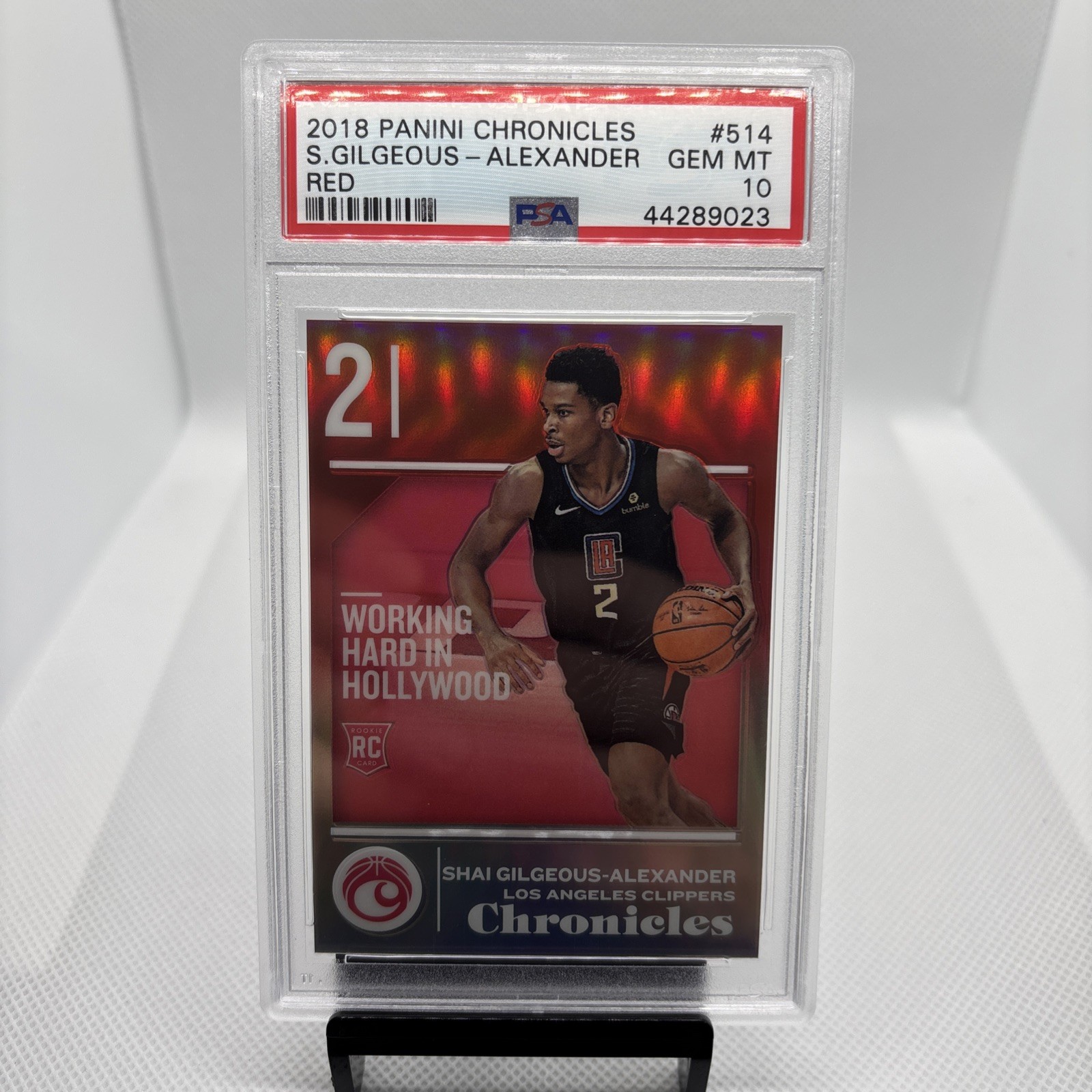 2018-19 Panini Chronicles Rookies Shai Gilgeous-Alexander Red /149 (RC) PSA 10 2018-19 Panini Chronicles Rookies Shai Gilgeous-Alexander Red /149 (RC) PSA 10