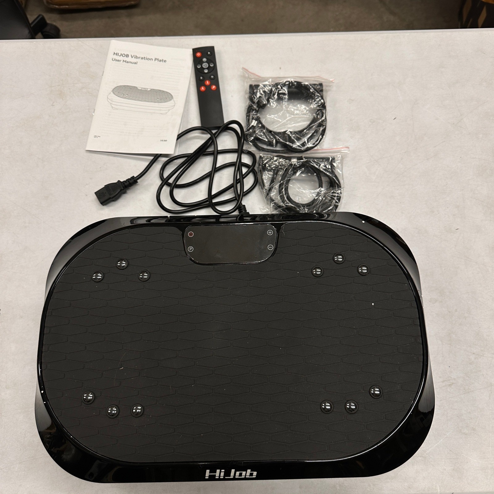 HiJob S8HF-VP02 Vibration Plate Exercise Machine for Full Body Fitness w/ Re