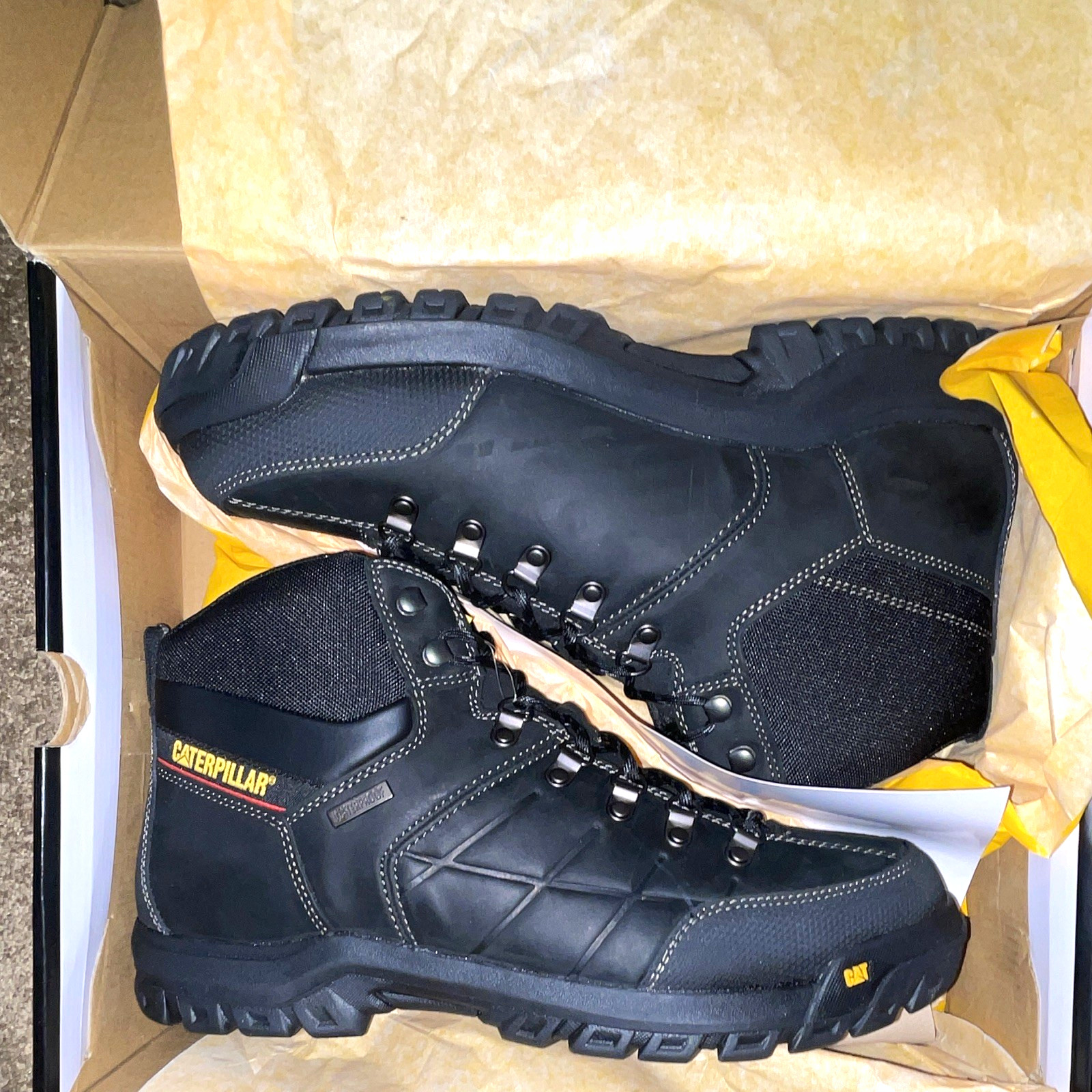 Caterpillar P12077 Black Work Boots EH ASTM F2892-24 Men’s 13 D Medium