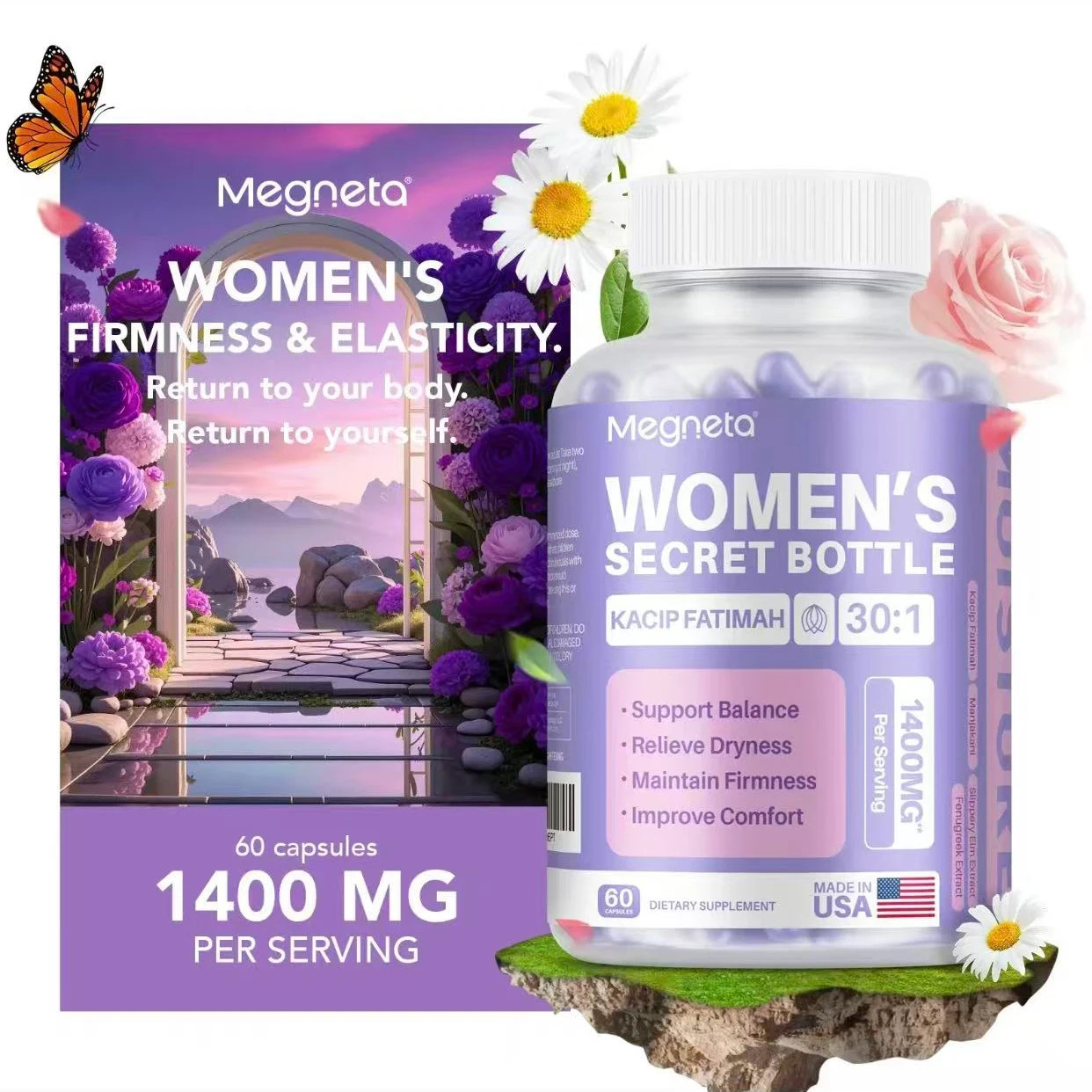 Women's Secret Bottle-Vaginal Probiotics for Women pH Balance Health Supplement