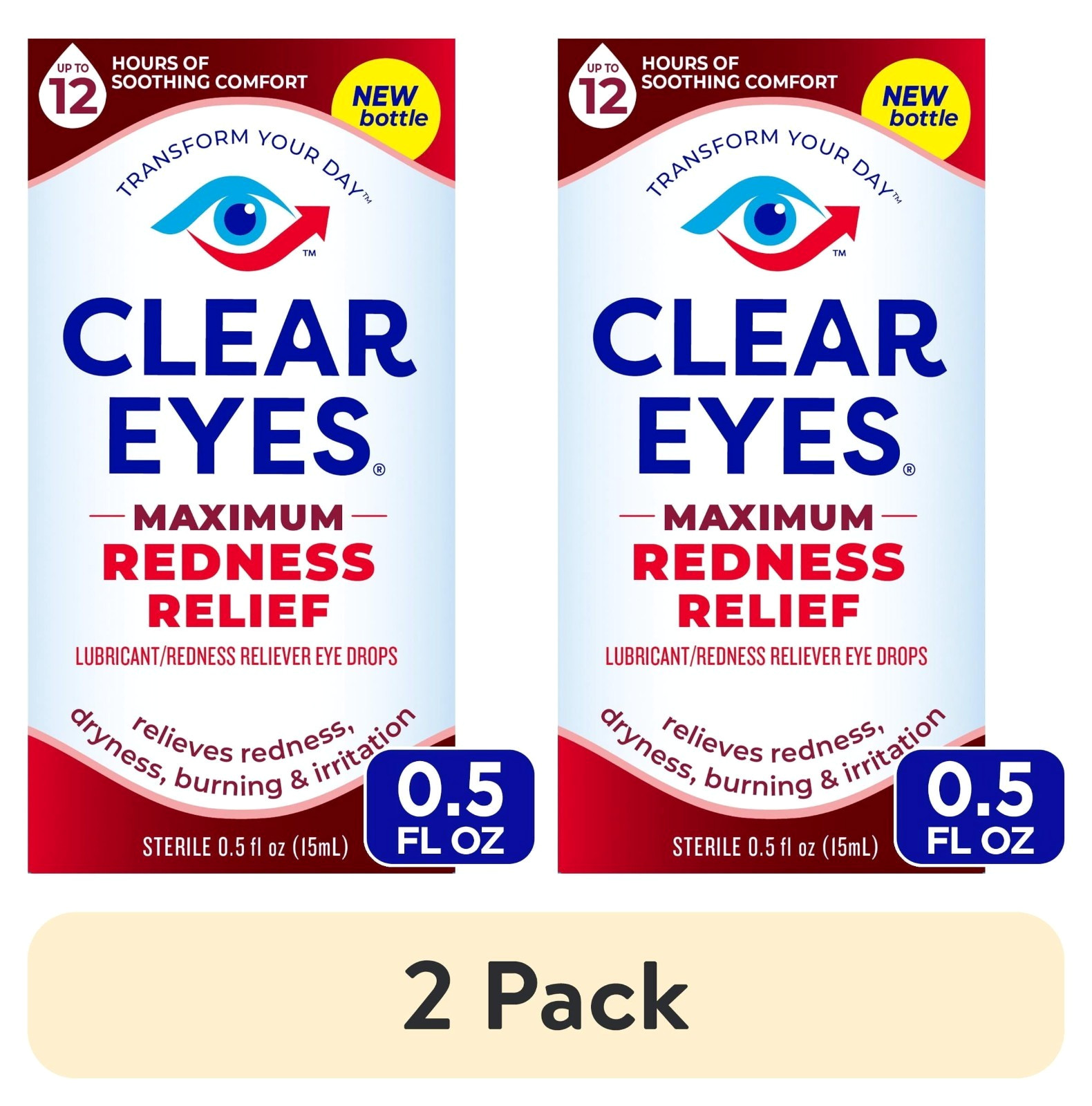 Clear Eyes, Maximum Redness Relief Eye Pack 2
